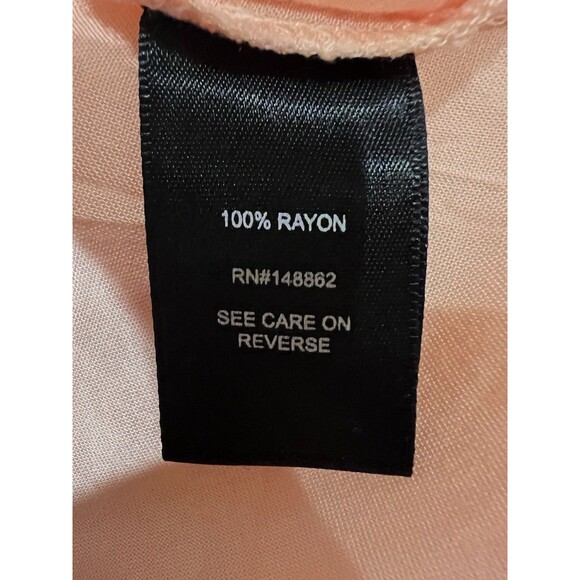 Torrid Women's Plus Size Babydoll Rayon Top Peach Solid Button Down Size 2/2X - Picture 8 of 9